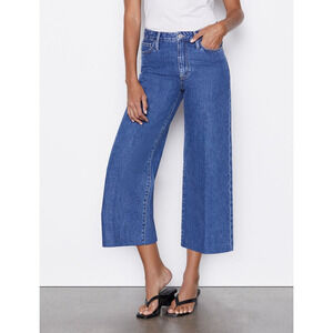 FRAME High Rise Wide Leg Crop Jeans Nordic Wash HRWC727 Net-A-Porter 25 $278